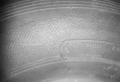 K. Sidewall Cracking (Ref. Fig. 1) (K.1) Large tyre deflection, or weathering, can cause cracks in the sidewall of a tyre. (K.) Sidewall cracks can also occur in a tyre which is kept in unsatisfactory storage conditions.