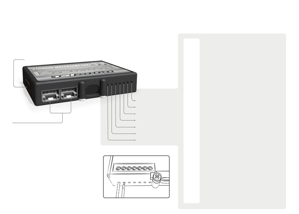 IGNITION MODULE V INPUT ACCESSORY GUIDE ACCESSORY INPUTS USB CONNECTION EXPANSION PORTS 1 & 2 Connect to PCV, Auto-tune, POD-300, etc.