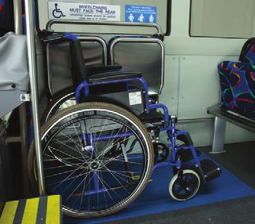 The ultra low floor and wheelchair ramp allows for easy and quick access for disabled and able-bodied passengers