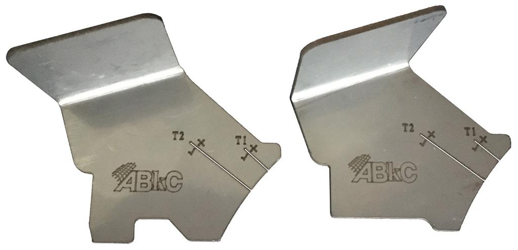If the output shaft keyway and throw of the crankshaft are aligned then the ABkC-marked location tool can be used to