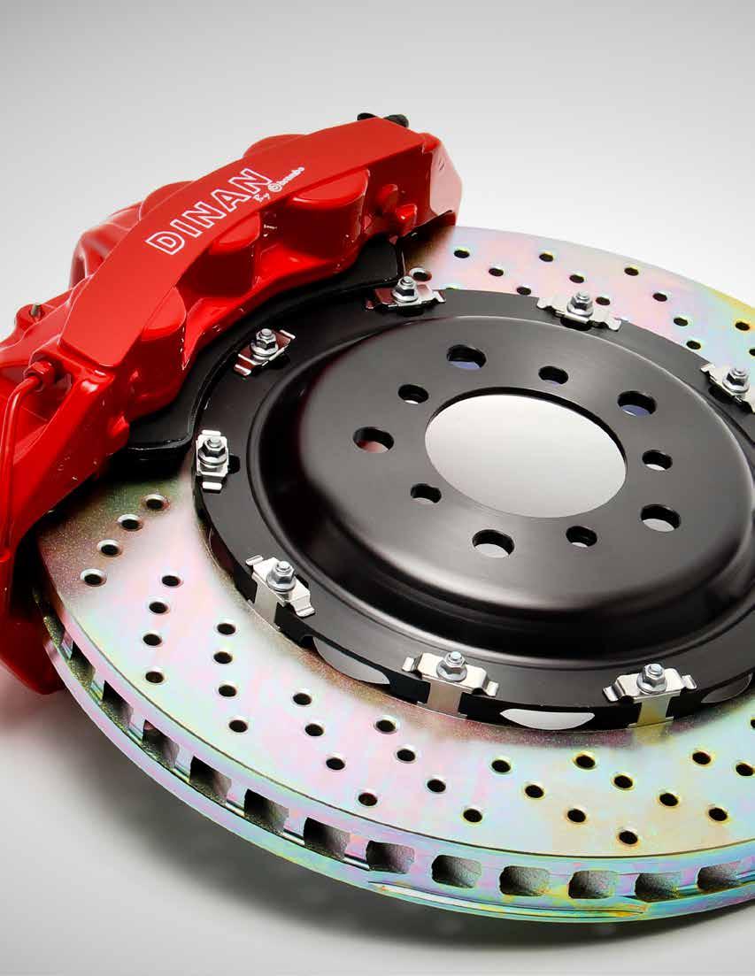 Dinan s custom brake pads and kits have been specially designed for use with the BMW brake wear sensors to keep the safety system fully functional,