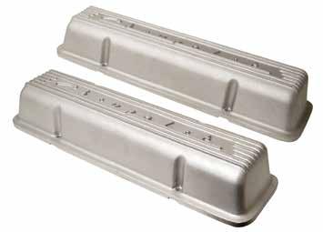 The 1955-59 valve covers do not have a provision for PCV, breather or oil fill because the original valve covers did not have a provision for PCV, breather or oil fill.