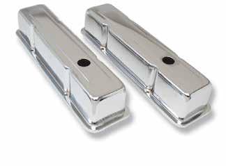 #13815 #13829 #13817 #11184 VALVE COVERS CHROME VALVE COVERS WITHOUT LOGOS Gaskets and hardware not included. 1959-86... #11184...$27.95/pr.