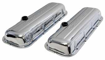 All valve covers listed on this page are considered aftermarket valve covers. All SB, Polished Aluminum, Tall w/ Baffles... #13815...$156.95/pr. All SB, Chrome Aluminum, Tall w/ Baffles... #13817.