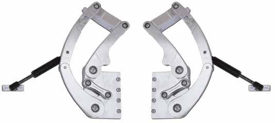 #16461 NATURAL BLACK GRAY RING BROTHERS BILLET HOOD HINGES These hinges are made from 6060-T6 billet aluminum with a gas spring, these are a direct replacement for your original hinges, no
