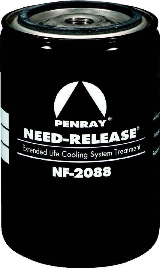 Need-Release Extended Life Cooling System Filter Used with Fully Formulated Coolants Continuous cooling system protection Releases SCA into the cooling system as the
