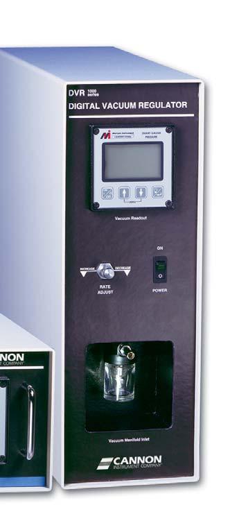accurately controlled vacuum source is essential to obtaining accurate viscosity