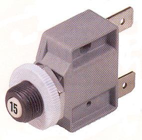 Circuit Protection Circuit Breakers Thermal type circuit breakers offer an economical means of limiting overload currents. Unlike a fuse the breaker resets, therefore no replacements are required.