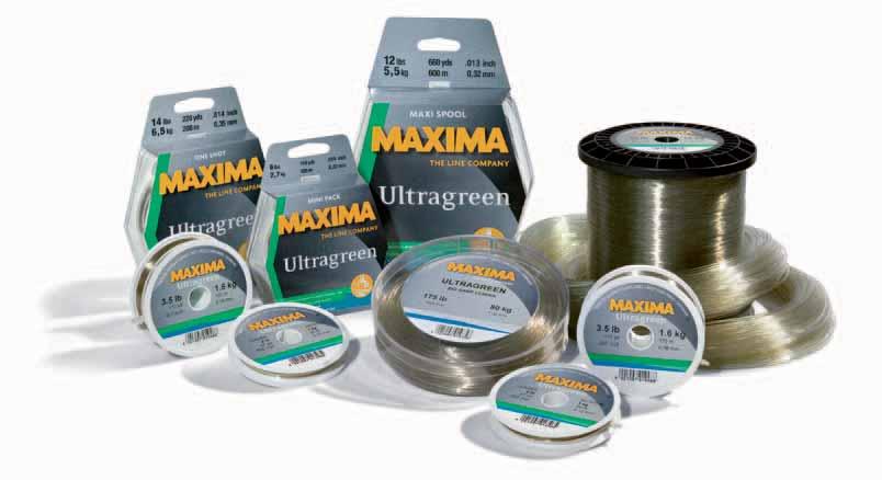 Ultragreen is also soft and limp, yet retains MAXIMA`s legendary tough, high-durability finish for excellent