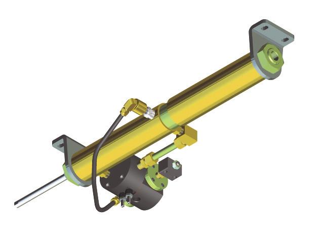 By utilizing a four-way valve to operate the drive cylinder, the common rod and pump piston will move in unison, creating suction on the up stroke and pressure on the down stroke.