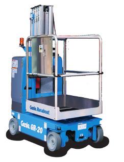Productive Solutions The Genie Runabout family products, including the Runabout (GR ), the Runabout Contractor (GRC ) and the Runabout with jib (GR -J) are ideal for warehousing,