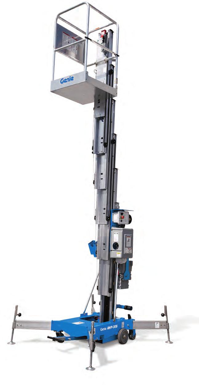 Aerial Work Platforms Super Series AWP Close Access The compact X-pattern outrigger footprint