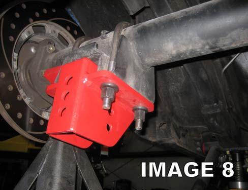 It may also be necessary to move the rear end forward or back to line the mounting holes up.