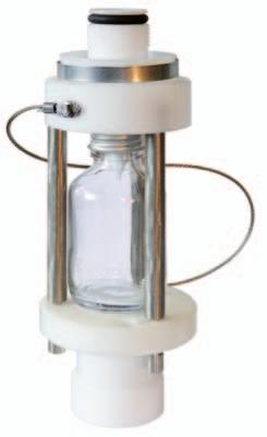 Options Sampling valves with stainless steel protective cabinet Sampling valves with actuator Septum bottle adapter for high-purity media NEW: Needle and