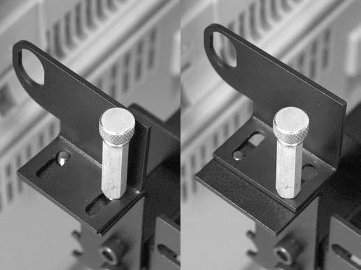 Flip the mounting bracket around so that the opposite end faces forward (see mounting bracket with sensor for reference) and reinstall the two socket head cap screws to secure it in place. 4.