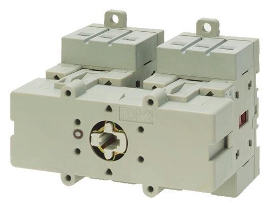 Motor Disconnect Switches Series E7 Front Mounted 3 Pole Changeover Switches and 6 Pole Switches - 90 o Throw ➊ Changeover (Center