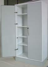 Possibility to fix together several shelving systems.