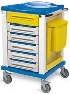 TROLLEY - large with 30 3-compartment partition A portable pharmacy, allowing to manage daily or weekly