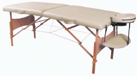 turquoise 44003 2-SECTION WOODEN MASSAGE TABLE - cream Two-section foldable height adjustable massage table with German