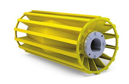 WING CONVEYOR PULLEYS HERRINGBONE WING The PPI Herringbone Wing was designed for those applications where conventional wings suffer from excessive material lodging and wing folding.