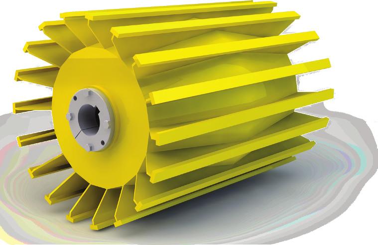 HEAVY DUTY WING PULLEY Pulley and belt life are extended by the self cleaning action employed by the PPI Heavy Duty Wing Pulley.