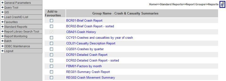 6 CrashLink report This section is relevant to RMS users only. A separate lookup sheet, the Lookup BCR Input Worksheet, is available for Local Government users. 6.