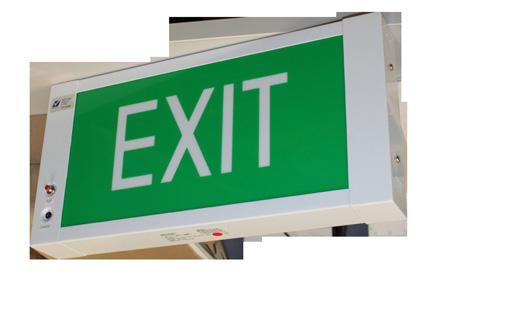 LED BOX EMERGENCY EXIT SIGN BLEX W2001M / RM SERIES Exit Sign Self contained emergency exit sign encased in a slim box. Options for Exit or Running Man signage available.