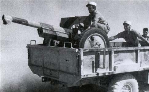 anti-aircraft defense of the 1st Free French Division mounted some naval Anti-Aircraft HMGs on trucks.