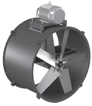 TUBEAXIAL INLINE BELT RIVEN UCT FAN Model Features Rated up to 75,490 CFM in static pressure applications up to 1-1/2 w.g.