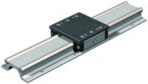 Linear guides Linear guide rail LFS-12-3 Features W 90 x H 31 mm 2 precision steel shafts Ø 12 Anti-twist Aluminium shaft housing profile, naturally anodised increased shaft spacing allows higher