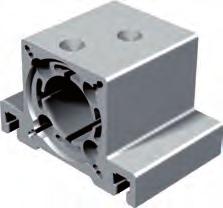Ø 11,5 Drive elements Bearing supports Bearing support 1 A 56 47,1 42,4 A - A Ø 3,7 3 60 Ø 52 Ø 33 Aluminium profile compliant with DIN EN 12020-2 As a parallel connection between the flange bearing