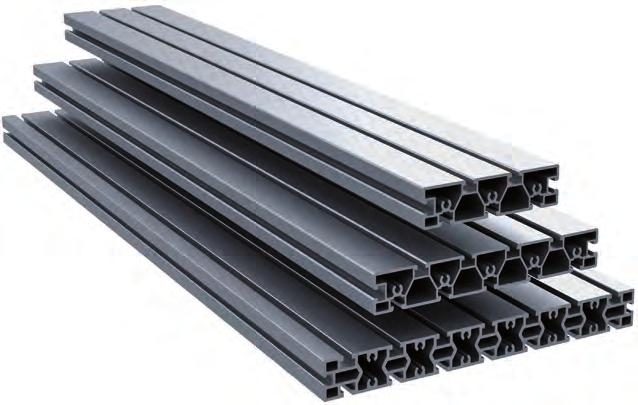 25 8.3 Aluminium profiles Rectangular profiles RE 40 Features Universal precision, clamping and machining surface As a stabiliser for machine and subframe constructions Aluminium, naturally anodised