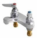 Lavatory Faucets B-0871 Centerset Lavatory Faucets 4 centerset deck-mount mixing faucet Lever handles with color coded indexes ½ PSM male inlets with coupling nuts MODEL CARTRIDGE OUTLET VR OTES