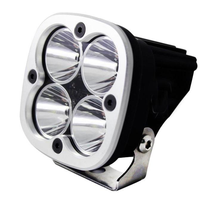 Lumens: 1,800 Utilizing 4 Cree XP-G2 LEDs Wattage/Amps: 20W / 1.4A Dimensions: 3.07 x 2.77 x 3.
