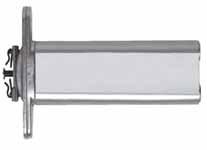 doors where there is no wall fixing option available on concrete and timber decks and patios Standard Height 280mm, width 40 40mm Can be cut down on request Finishes: Silver Pearl Powdercoat, Other