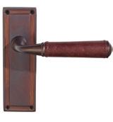 DOOR FURNITURE Solid Brass married with the warmth of genuine Italian leather, giving a touch of luxurious comfort.