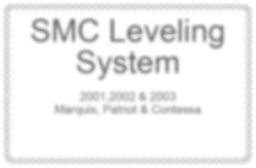 SMC Leveling System 2001,2002 & 2003 Marquis, Patriot & Contessa 022 The information printed here reflects product design, fabrication, and component parts at the date of printing.