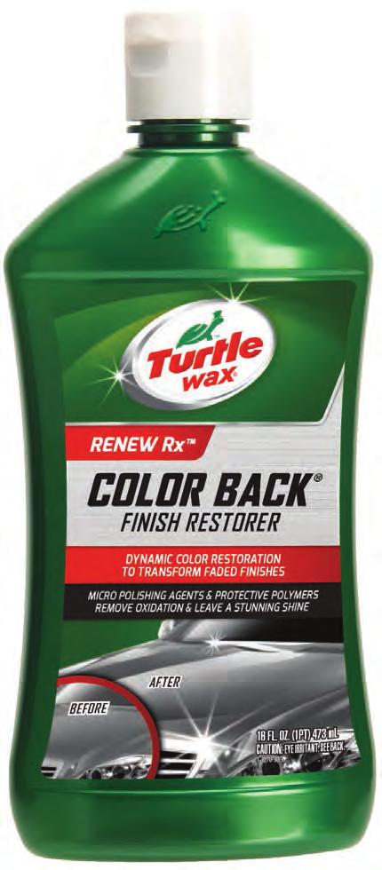 TURTLE WAX 1-STEP COLOR BACK Restores color and shine to faded, dull