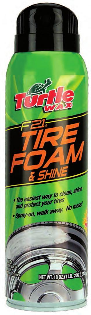 TURTLE WAX F21 TIRE FOAM & SHINE Nanotechnology formula combined with Sun-Stop protectant forms a tight layer of protective polymers to provide protection against the sun s UVA/UVB rays and helps