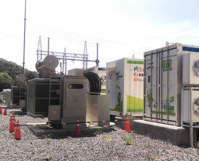 Since June 2014, a further four strikinglypainted containers stand in the grounds of Yong-In City voltage transformation substation near Seoul.
