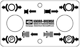 bar Service Brake Priority: When charging the trailer s air systems the service brake reservoir is given priority up to a pressure of 3.0 bar.