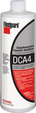 Maintain Additive Levels Coolant Additives Liquid Supplemental Coolant Additives (SCAs) DCA2 Standard Corrosion Protection Using Borate/Nitrite Based Inhibitor Package DCA4 Superior Liner Pitting,