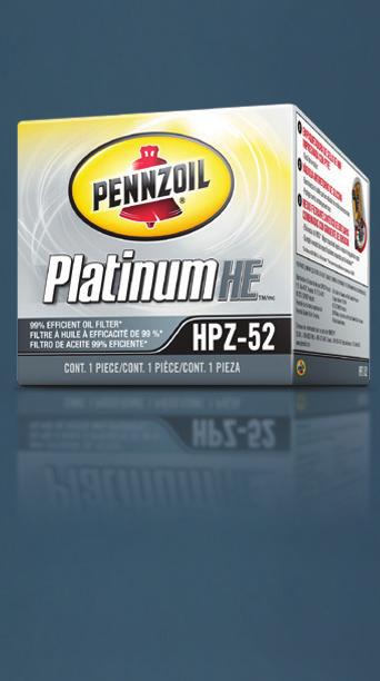 Contact your local Shell sales representative about new Platinum HE oil filters. *For particle sizes 30 microns.