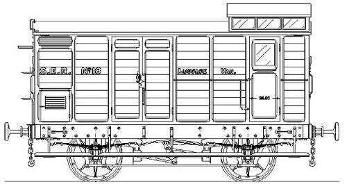 THE WEALD INTERMEDIATE RANGE NB: boxes for the finished model are not normally supplied in the Weald Intermediate range 18ft BIRDCAGE PASSENGER BRAKE VAN: PBV63 and PBV66