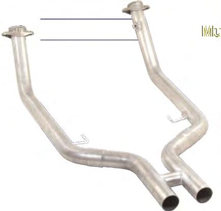 6L GT 82-1123 (Off Road H-pipe with catalytic converters for long tube headers) Mustang Off Road X Pipes Cross-over pipes deliver more