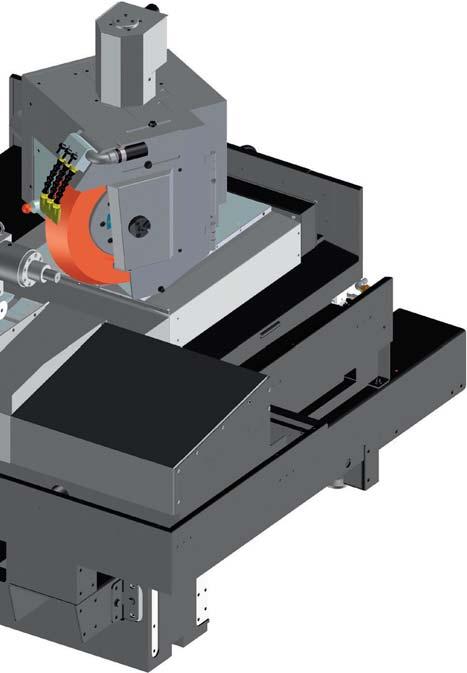 150 mm allows workpiece processing in one operation or multiple O.D.