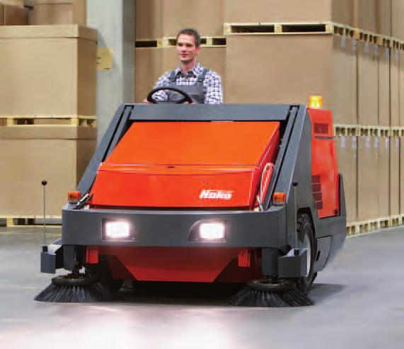 Ride-on Vacuum Sweepers Hako-Jonas 1900 Area performance: Up to 25,000 m² cleanliness/hour With the 2nd side brush, available as an option.