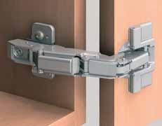 CLIP top 170 inges Features hree-dimensional adjustment Available with INSERA attachment For door thicknesses up to 24 (15/16") 0 angle restriction clip available (70.