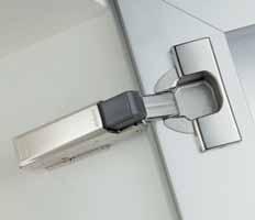 inges LUMOION 973A for CLIP hinges Features Soft-closing feature for CLIP top and CLIP hinges Offers the same quality of motion as drawer systems with LUMOION Automatically adjusts to the closing