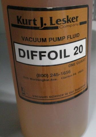 vacuum pumps in non-corrosive aplications 1 l (1 quarter) bottle, quantity 2 Kurt J Lesker DIFFOIL20CA